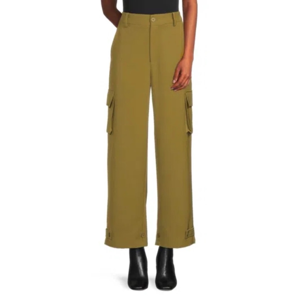 Kourt | Cornelia Wide Leg Cargo Pants In Olive
